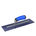 Bon Tool Ultra Flex Blue Steel Finishing Trowel - Square End 14" x 4" with Comfort Wave Handle 67-321